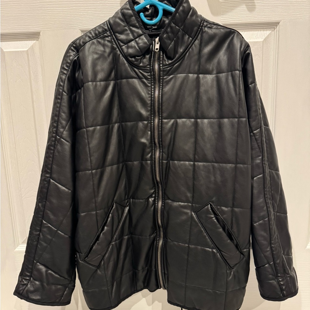 Free People Dolman Quilted Vegan Leather Jacket